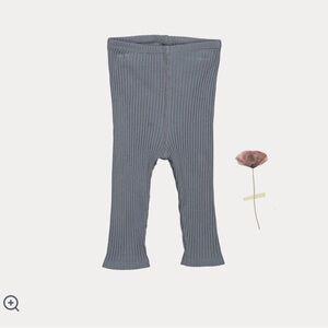 Charcoal Ribbed Kids Leggings by Lovely Littles